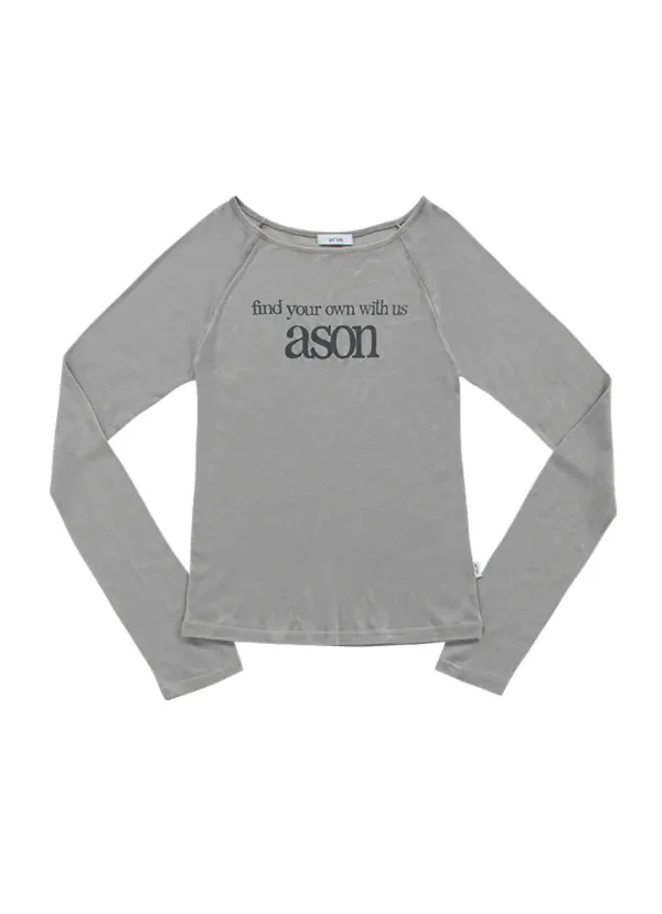 [6월 5일 순차배송] LETTERING LONG SLEEVE / EARL GREY