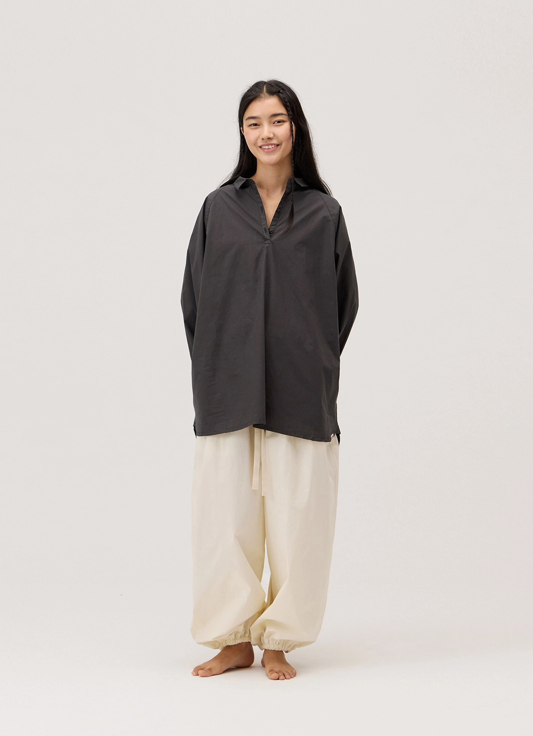 부디무드라 Kite shirts_Dark Grey 상품 이미지 1