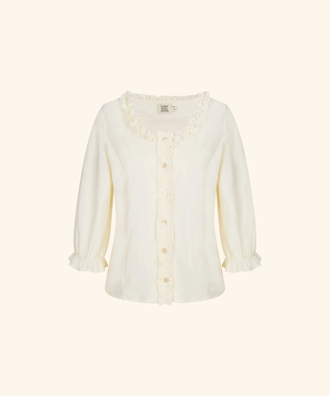 레터프롬문 Hazel Frill Blouse (Cream) 상품 이미지 1