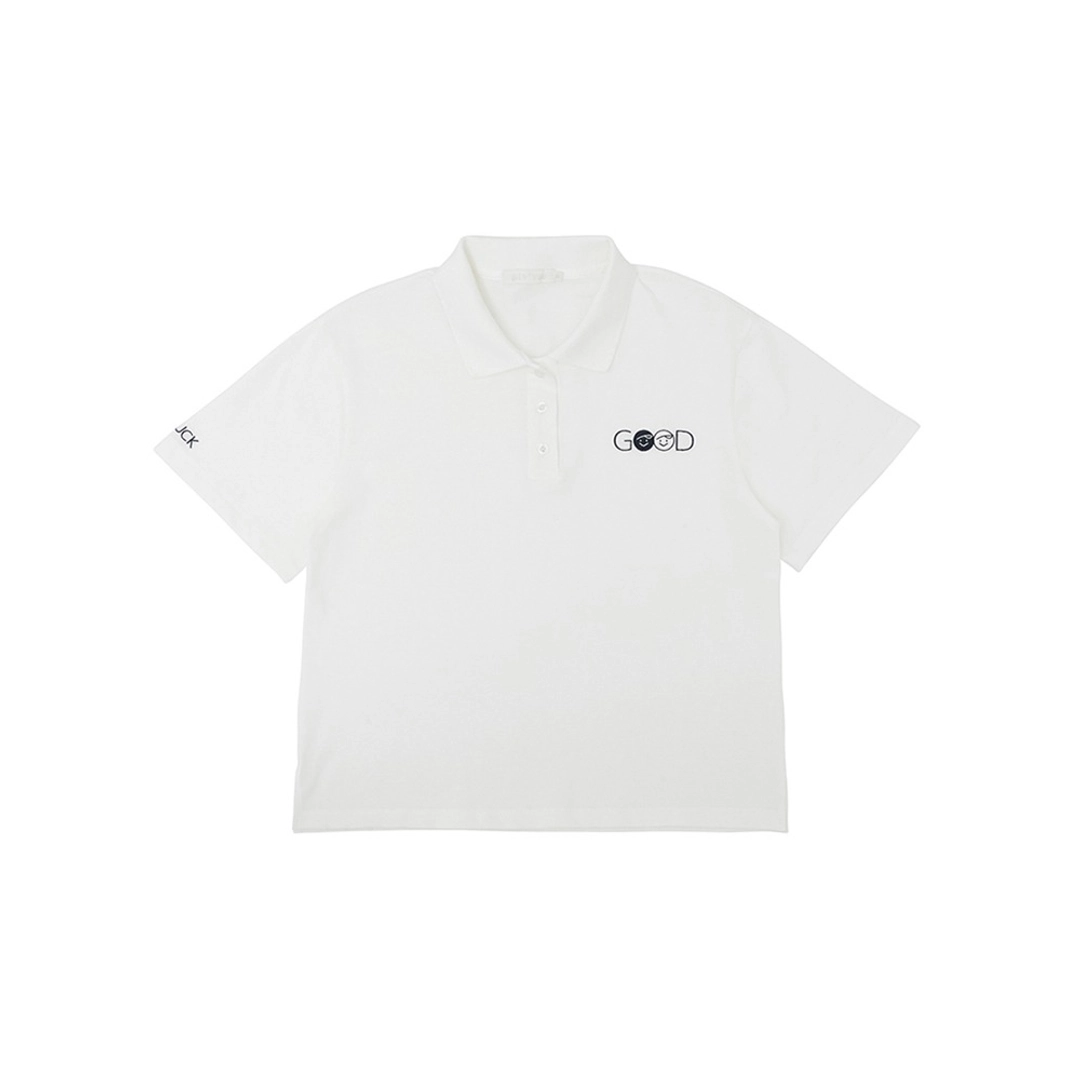피브비 Piv\'vee Club Embroidery PK Shirt (cloud white) 상품 이미지 1