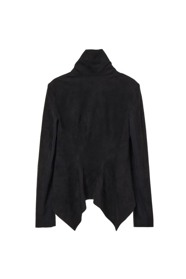 DRAPED SCARF JACKET IN BLACK