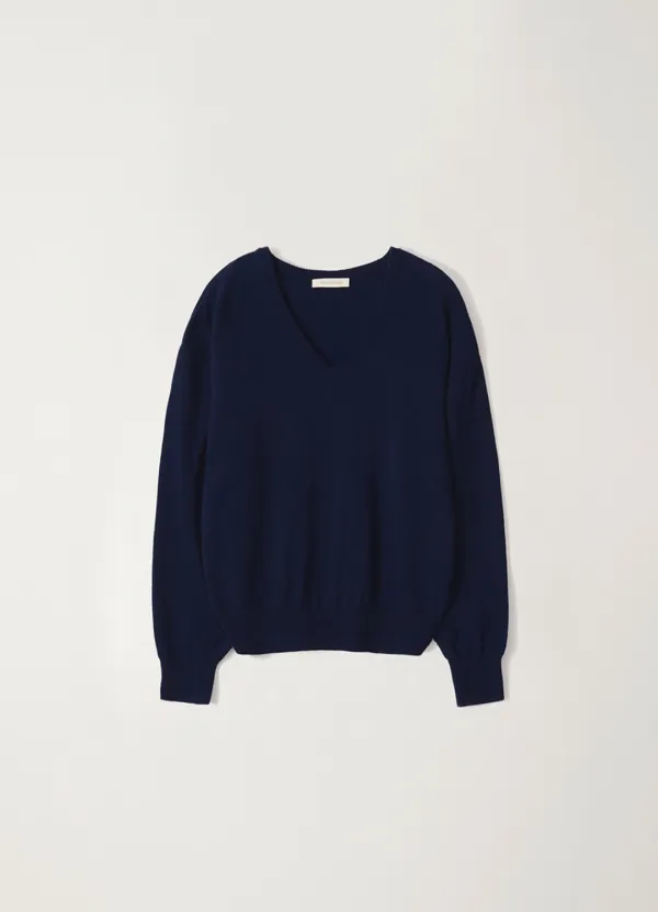 Puno v-neck pullover (Navy)