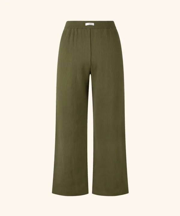 Letters Knit Pants ( Olive )