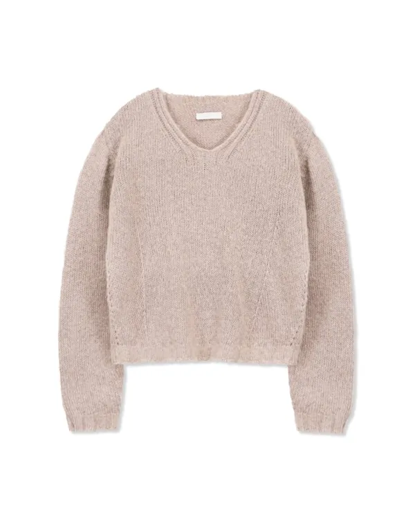 HAIRY V-NECK KNIT (3color)
