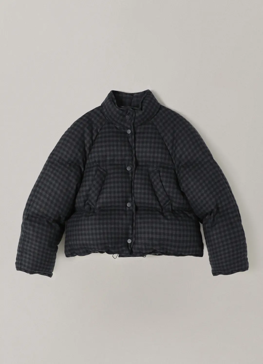 Cropped string puffer jacket