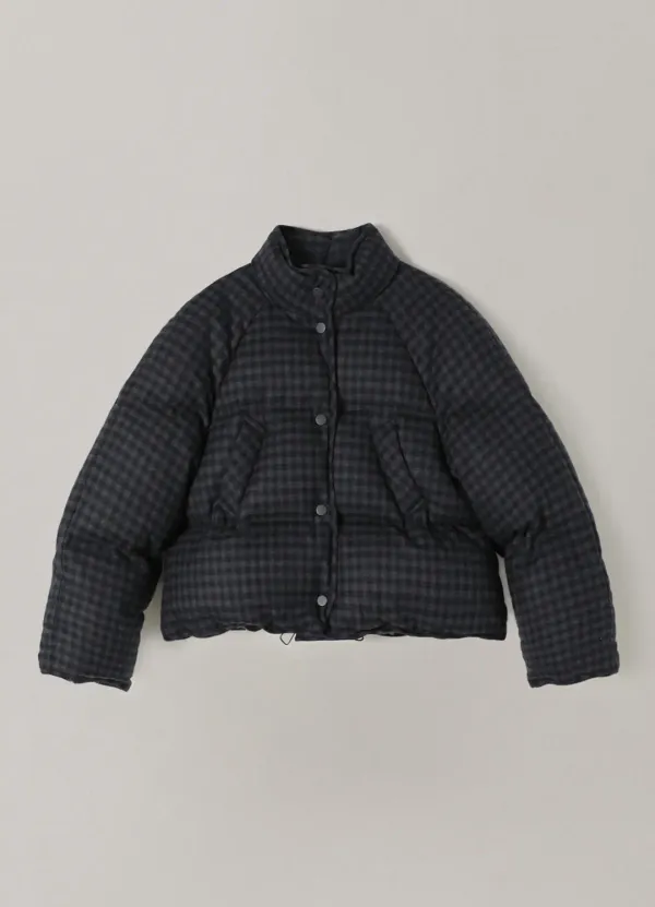 2ND / Cropped string puffer jacket (Hale navy)