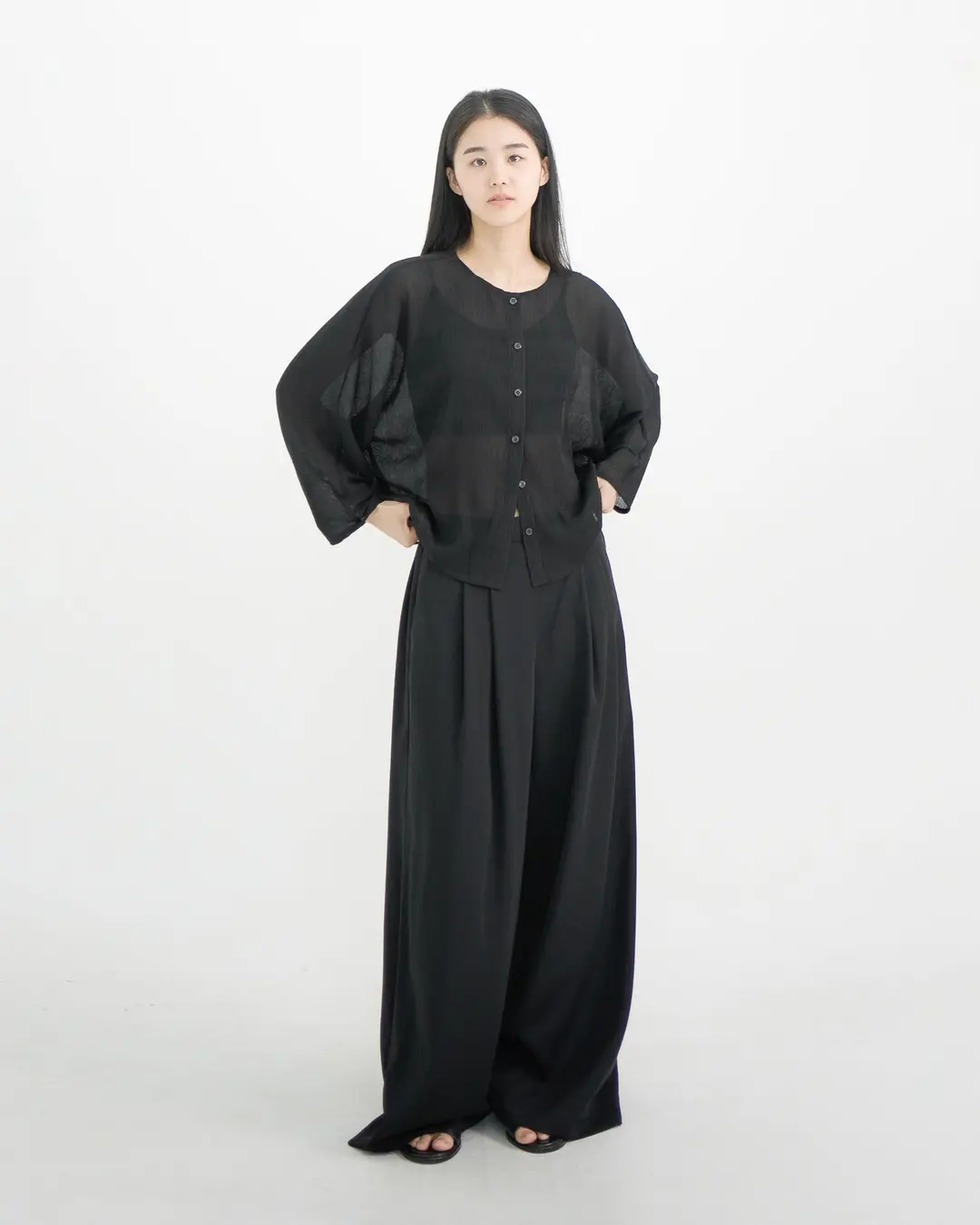 유노이아 summer pleats cardigan 상품 이미지 2
