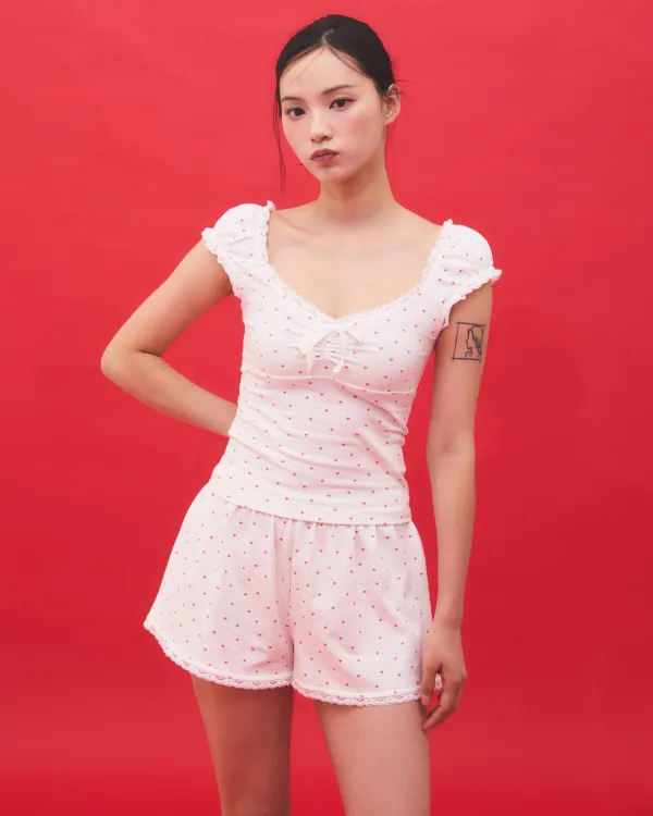 Blanc Romance Shorts