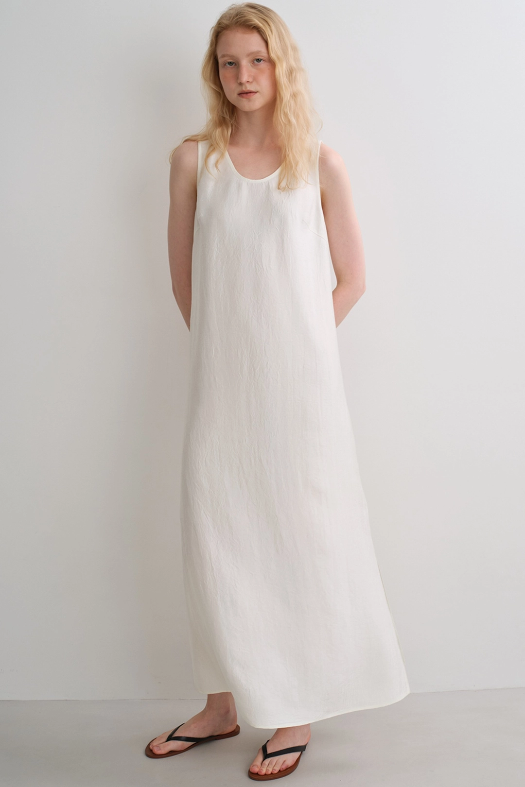 블랭크공삼 silky maxi dress (ivory) 상품 이미지 2