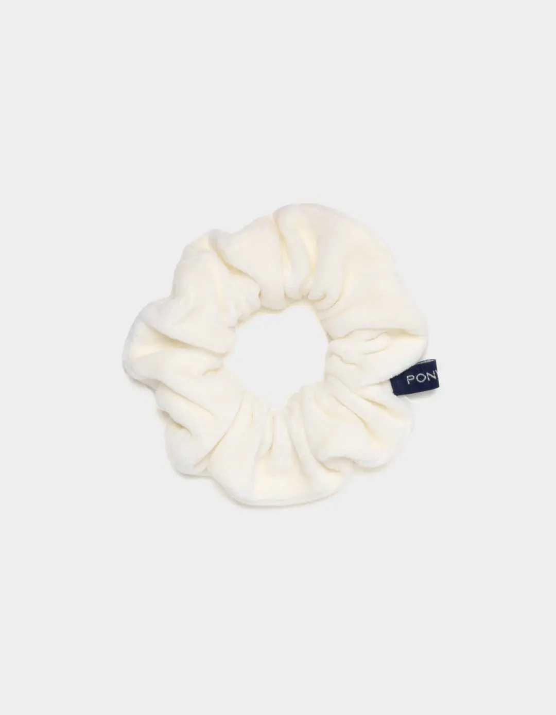 포니테일 Lulu Velour Scrunchie (Pale White) 상품 이미지 3