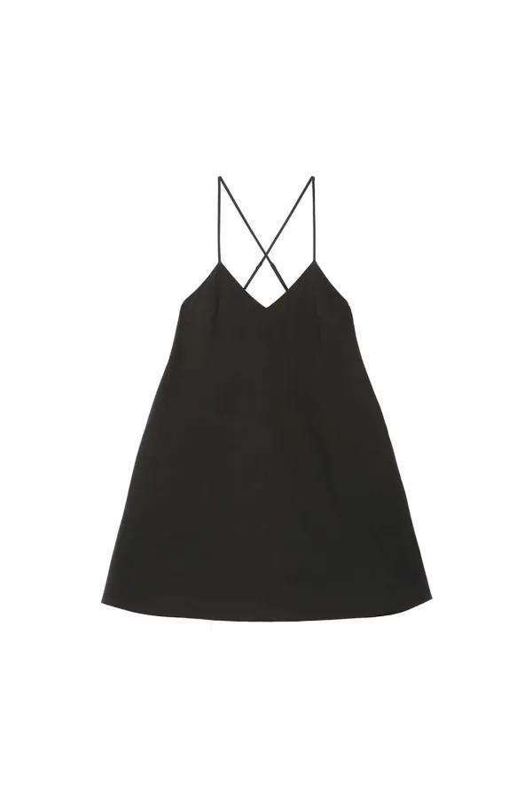 Flared Mini Dress, Black