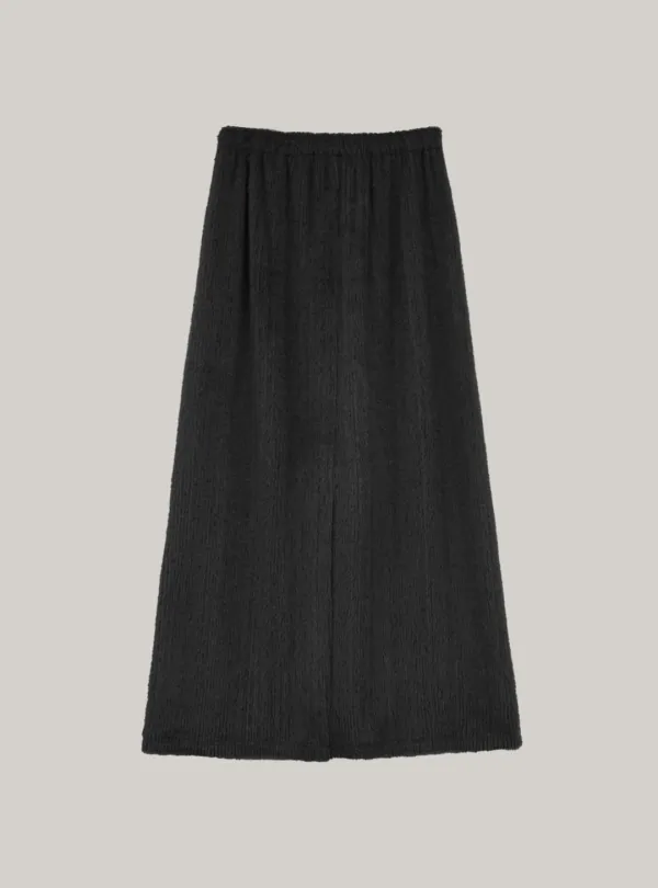 Texture Long Skirt (black)