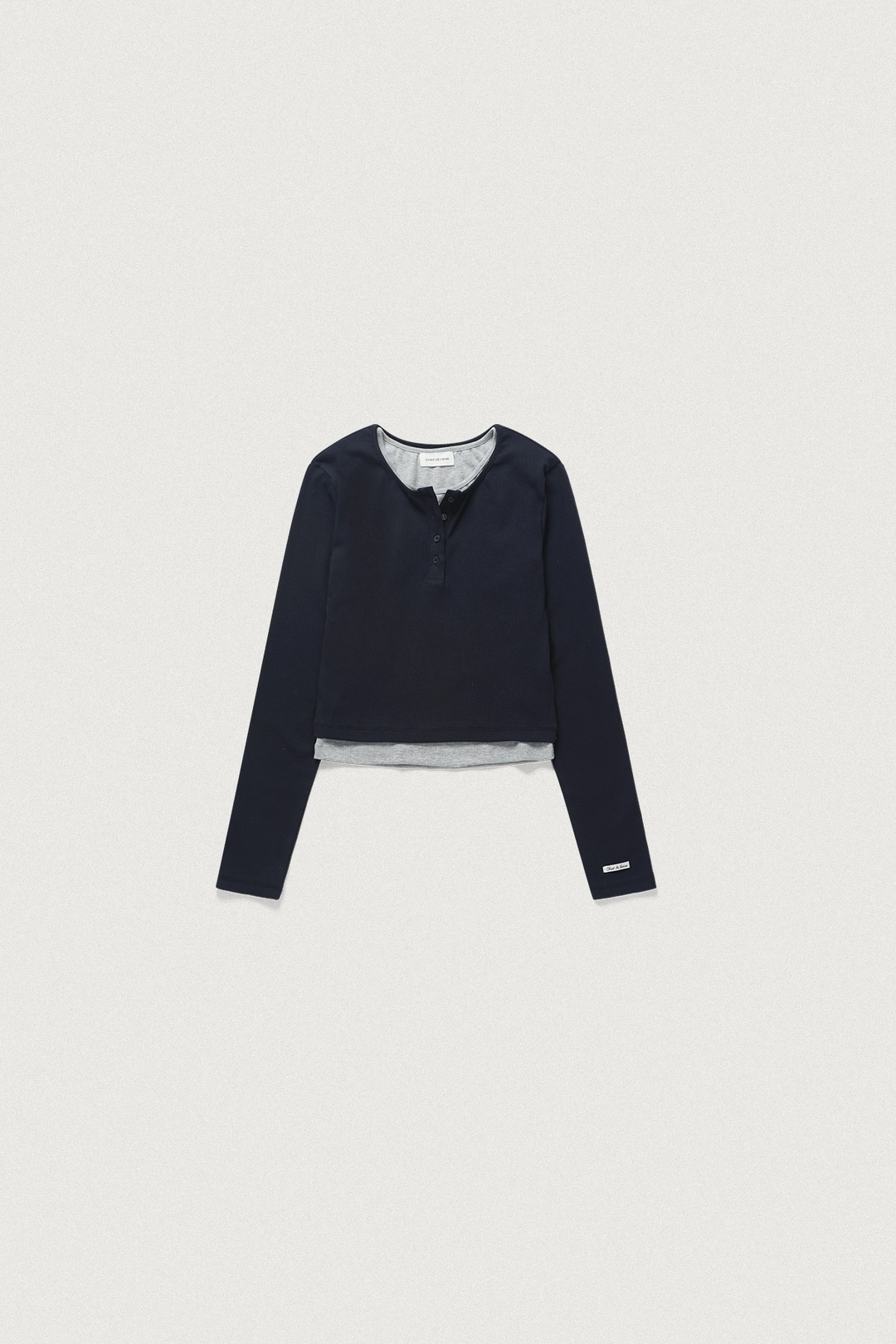 샤드라마 SOFT FIT LAYERED HENLEY T [NAVY] 상품 이미지 1