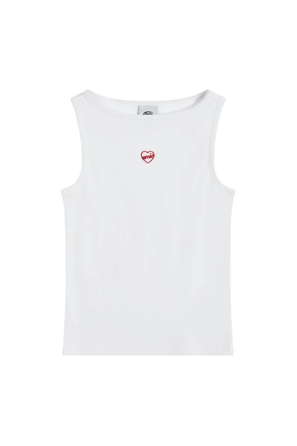 (W) BOAT NECK TANK TOP-WHITE