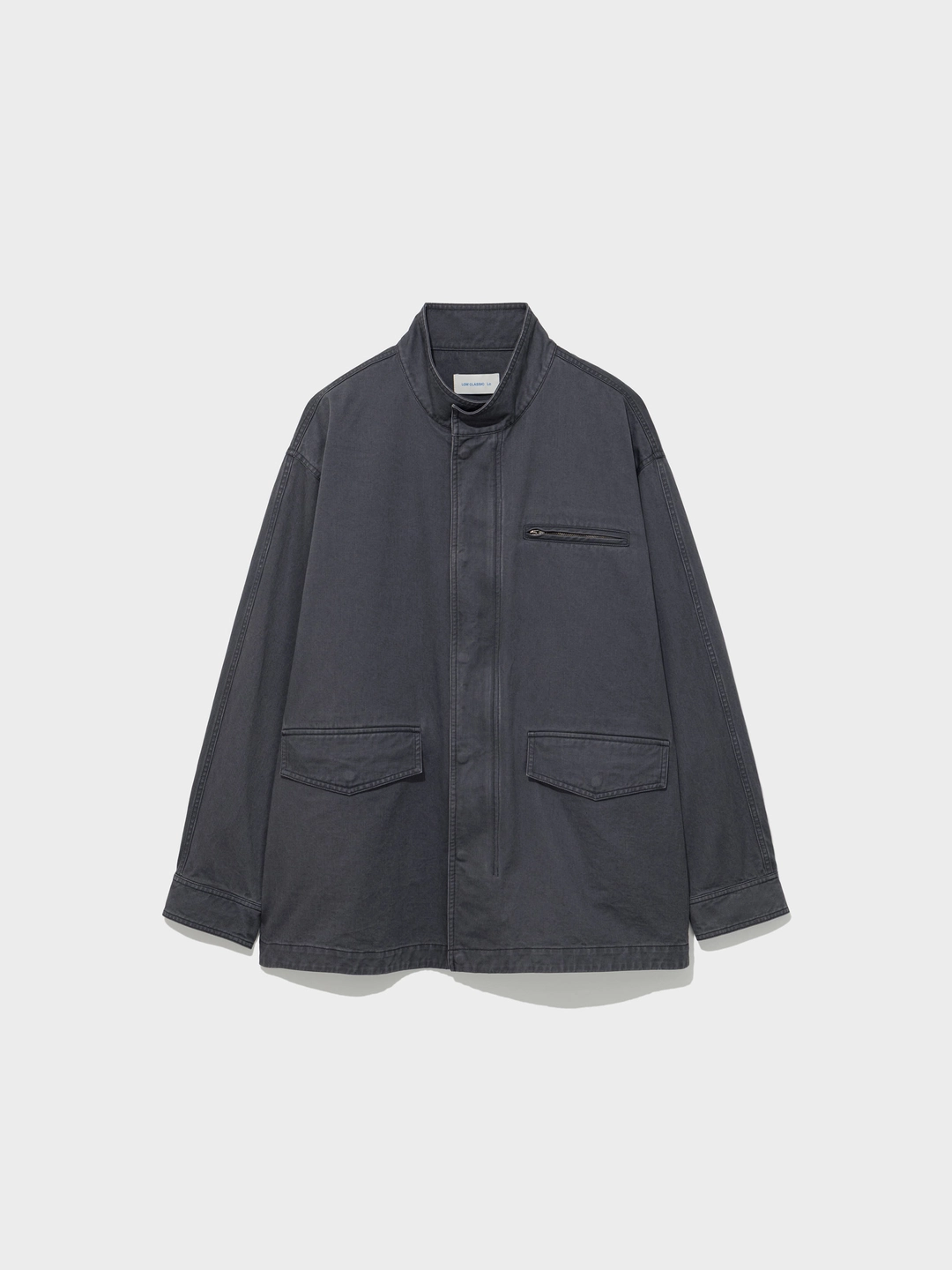 로우클래식 Washed Cotton Utility Jacket_Charcoal - LOW CLASSIC 상품 이미지 1