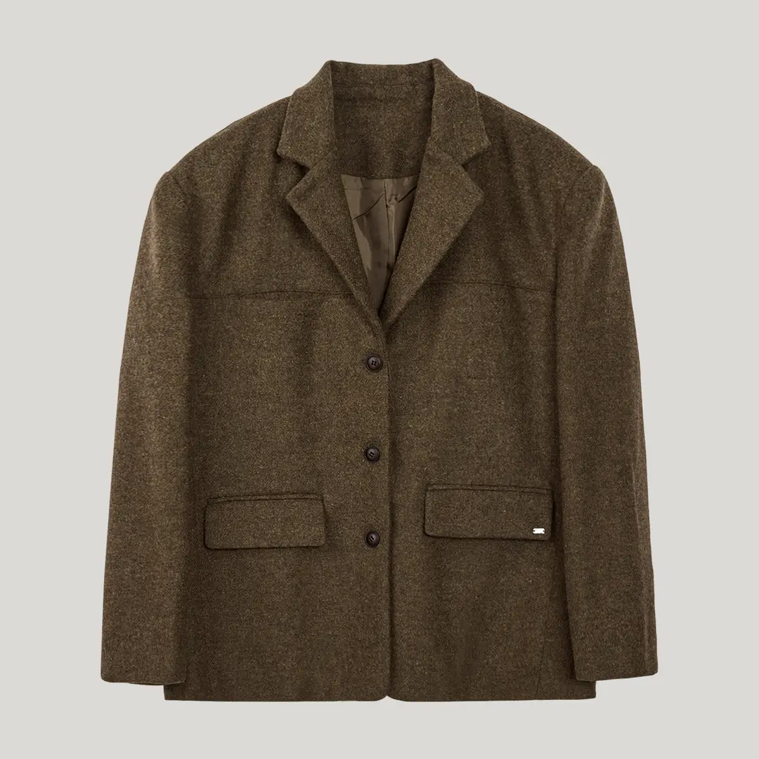 single wool jacket_brown