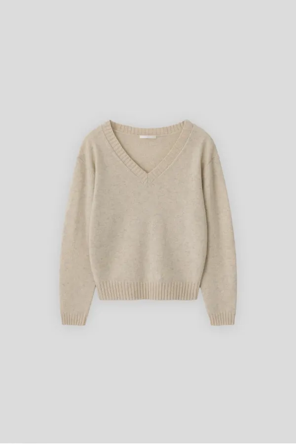 T/T Etape v-neck pullover (oatmeal)