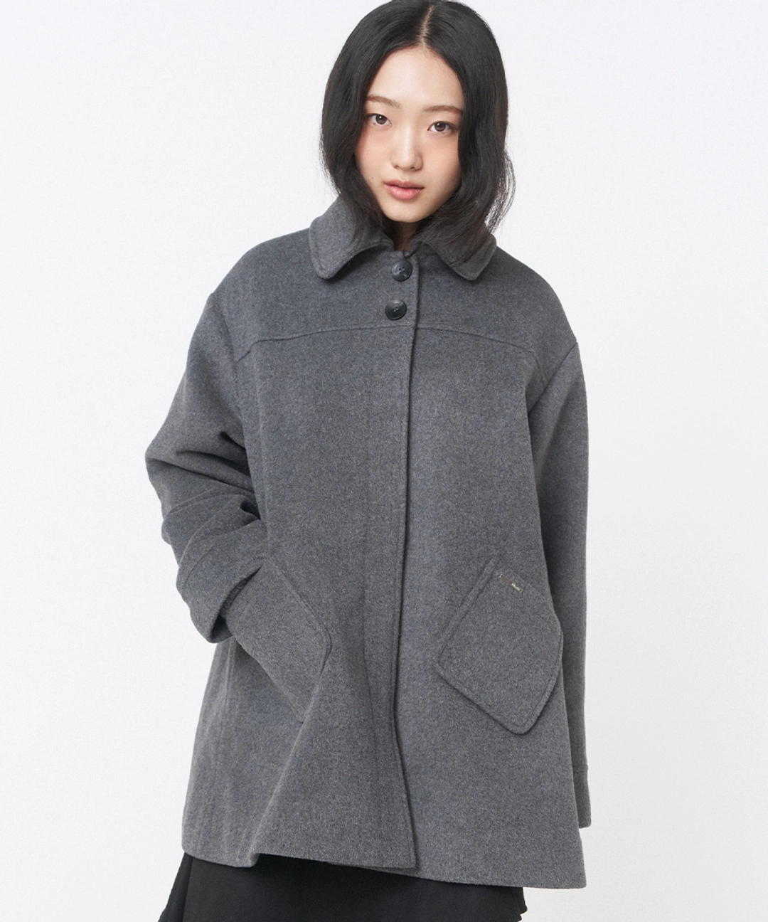 미세키서울 Slate half coat GREY 상품 이미지 3