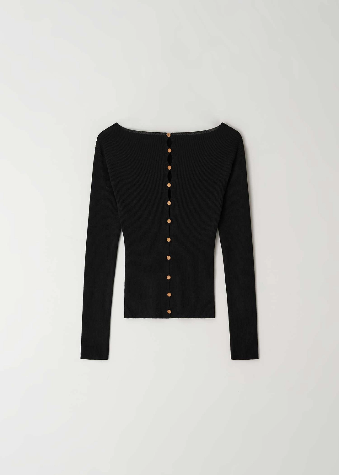 더라이 Boat-neck Button Cardigan(Black) 상품 이미지 2
