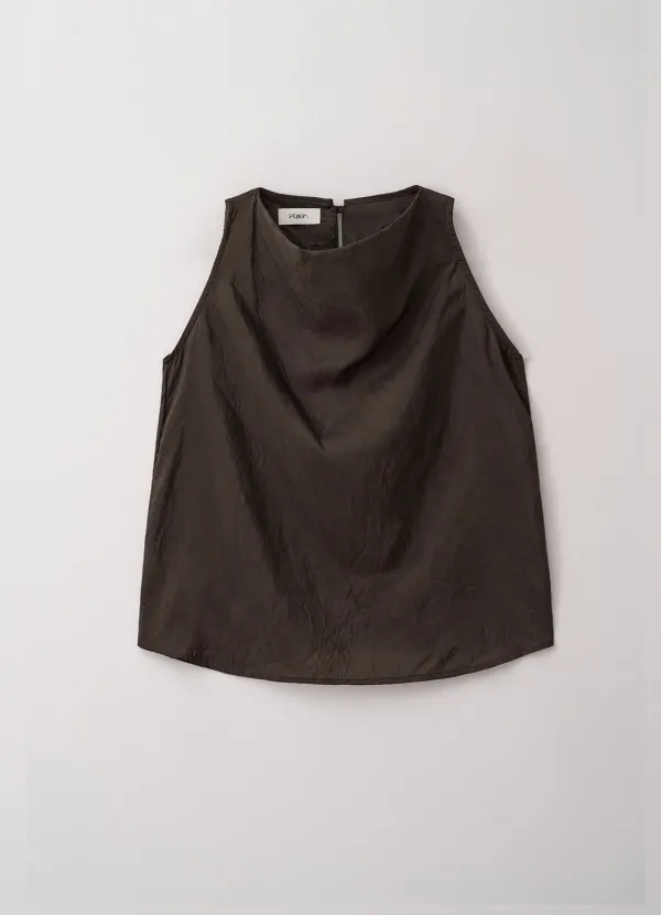 2nd / Natural Dyed Halter Blouse (Dark Brown)