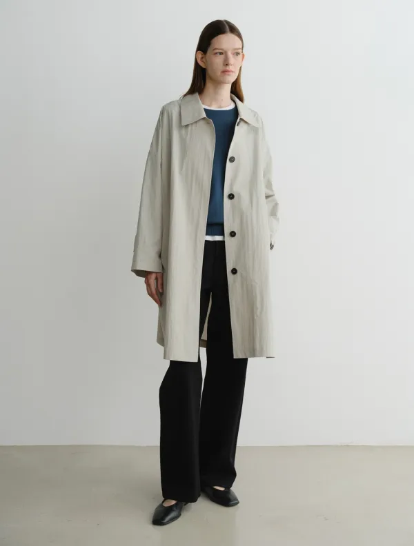 Den Wide Trench Coat (Light Grey)