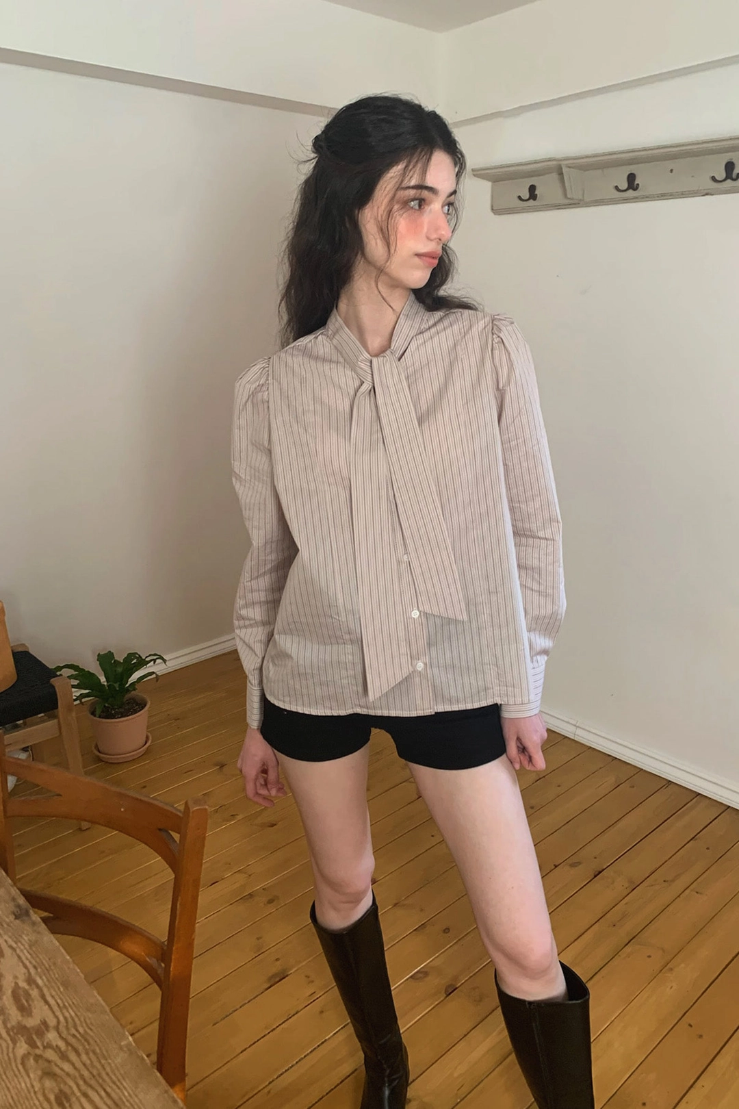 리리수 Jess Blouse / Brown 상품 이미지 3