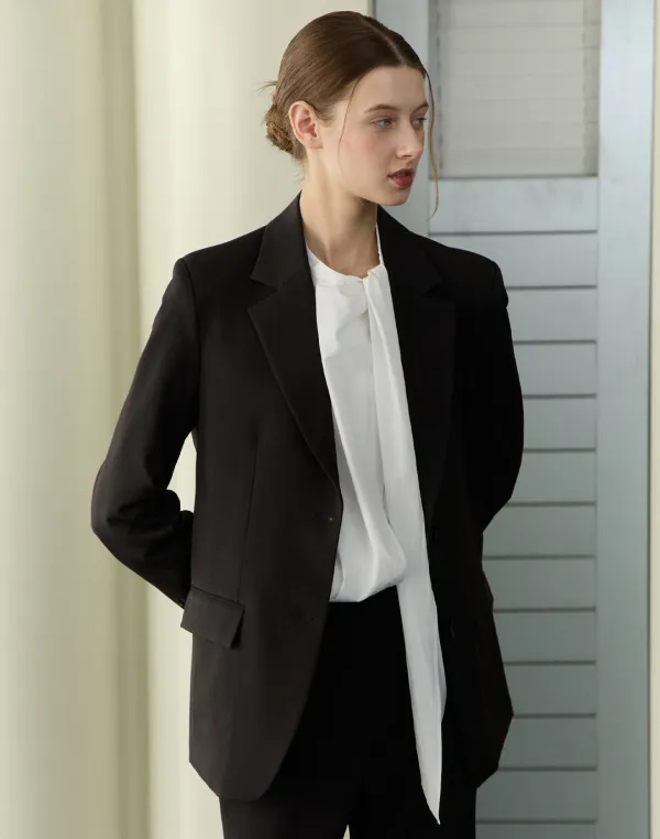 Single Breasted Jacket - Charcoal
