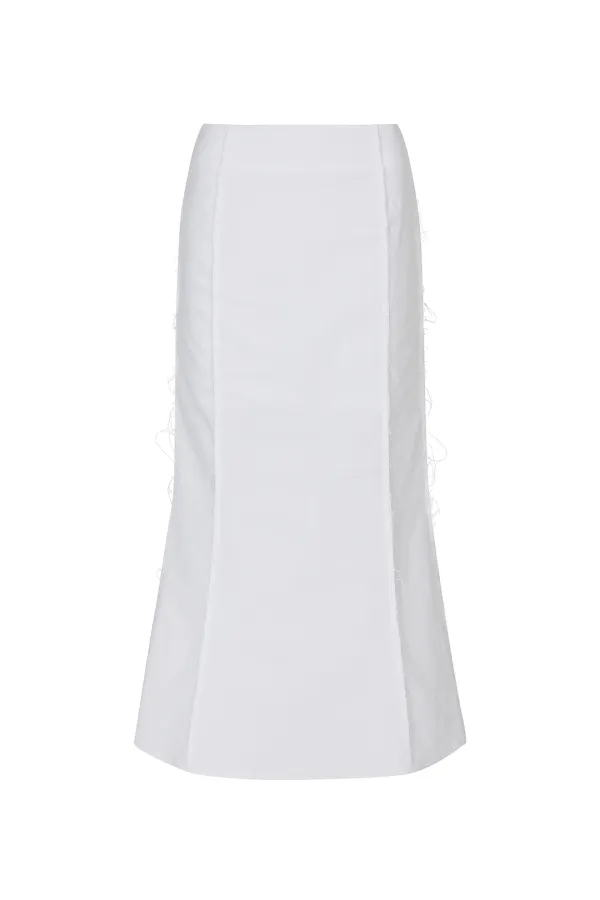 CINDY LONG SKIRT white