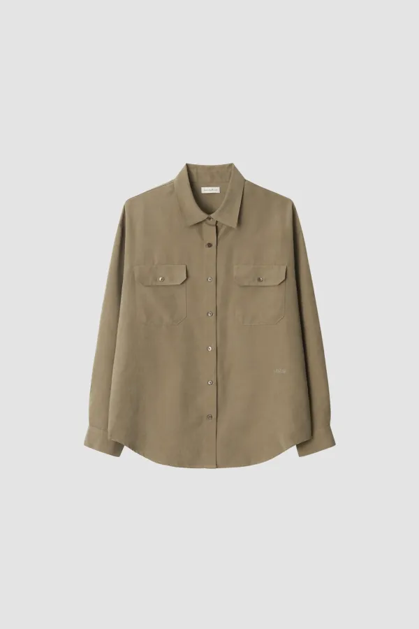 Seymour Deep Beige Suede Shirt