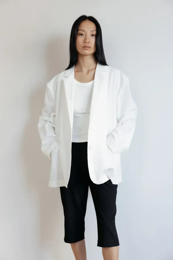 Oversized Cotton Jacket (White)
