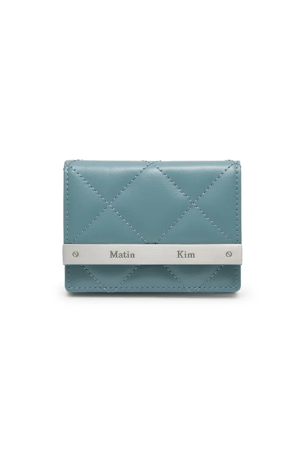 PUFF QUILT WALLET IN BLUE