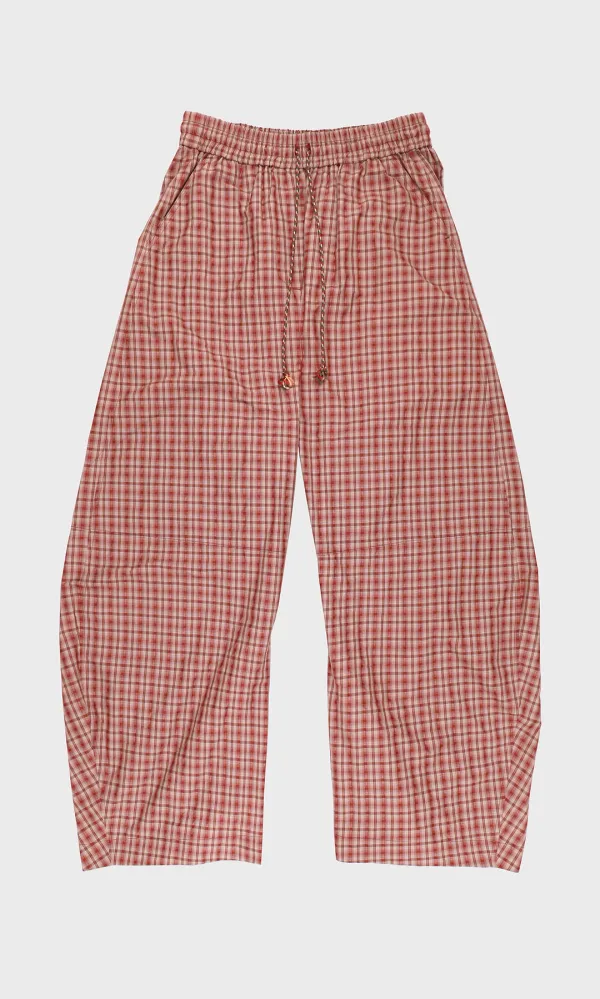 Check Barrel Trouser_Red (1차 리오더)
