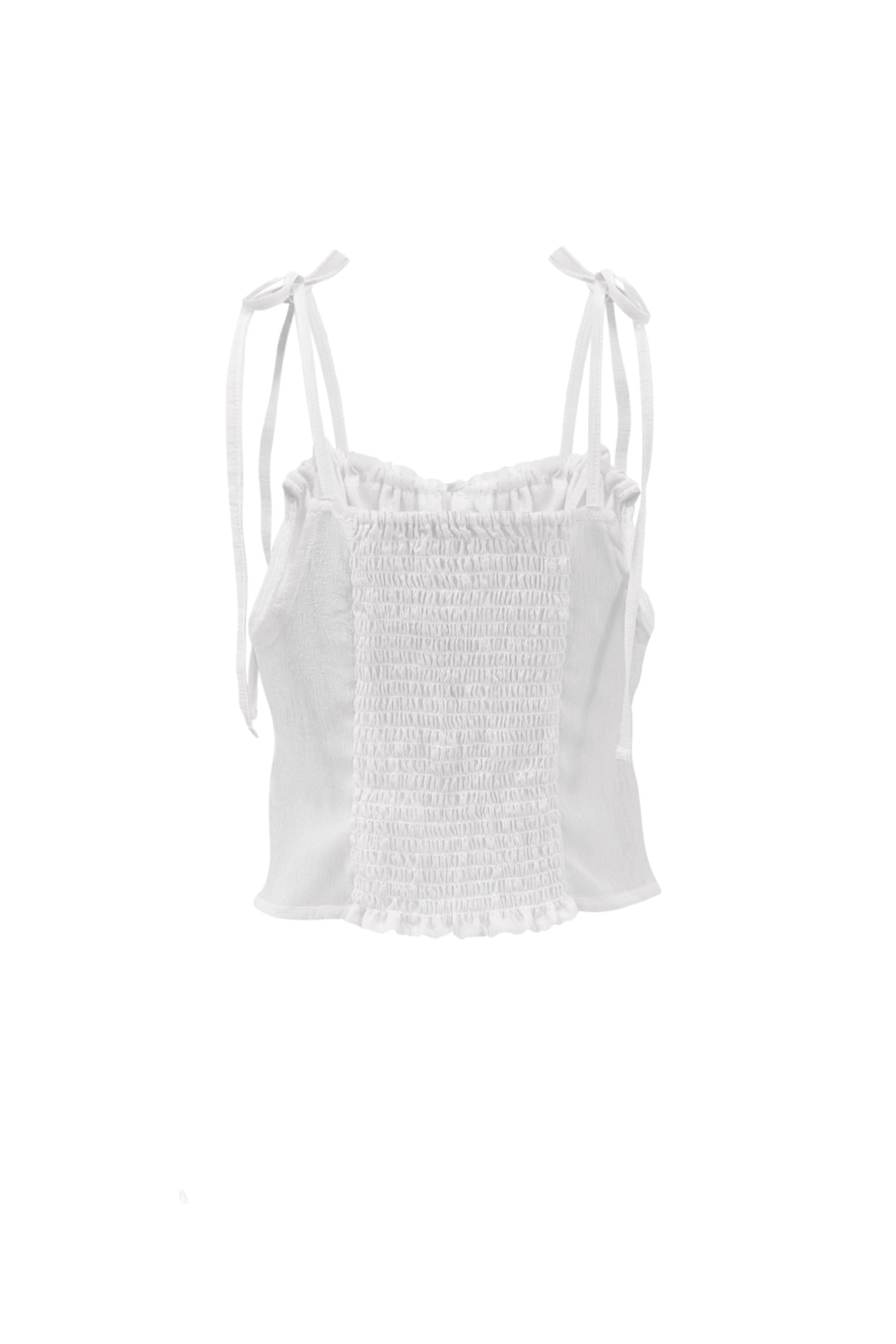 아리 REVE CORSET SMOCKED TOP / WHITE 상품 이미지 1