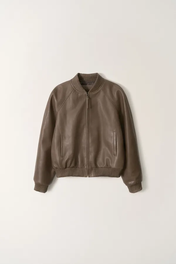 2ND / Roche lambskin bomber jacket (Olive)
