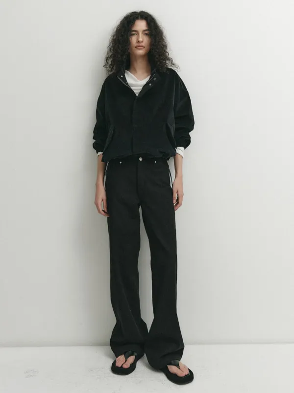 MOSS STRAIGHT COTTON PANTS_BLACK
