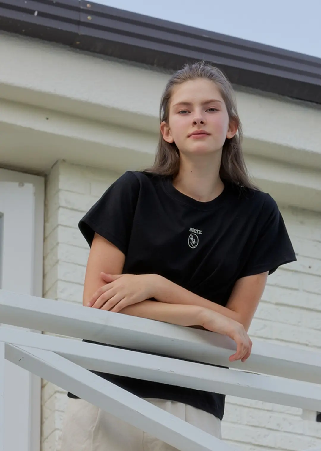아노에틱 ANC EMBROIDERY LOGO TEE_BLACK 상품 이미지 2