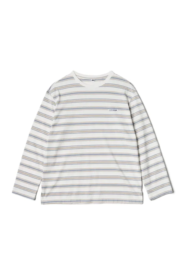 Oversize Stripe Tee White
