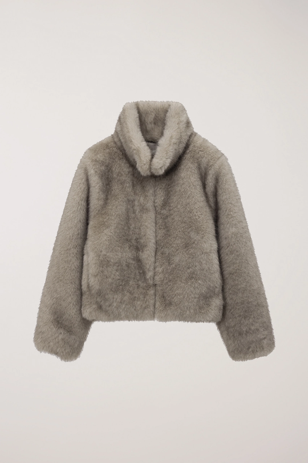 던스트 CROPPED FUR JACKET GREYISH BEIGE 상품 이미지 1