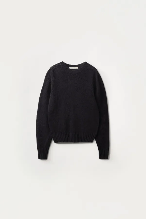 2ND / Light mesh pullover knit (Black)