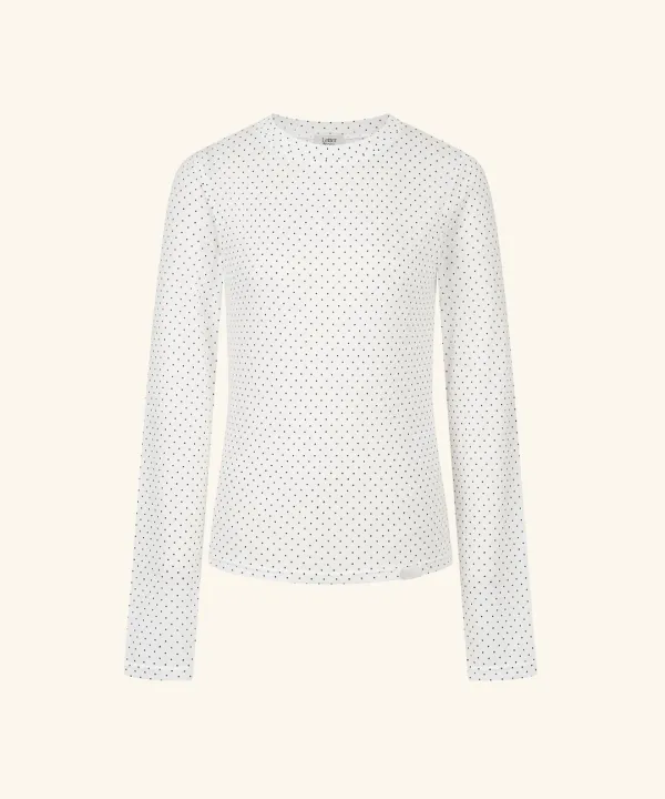 Letters Routine Long Sleeve T-Shirt (White)