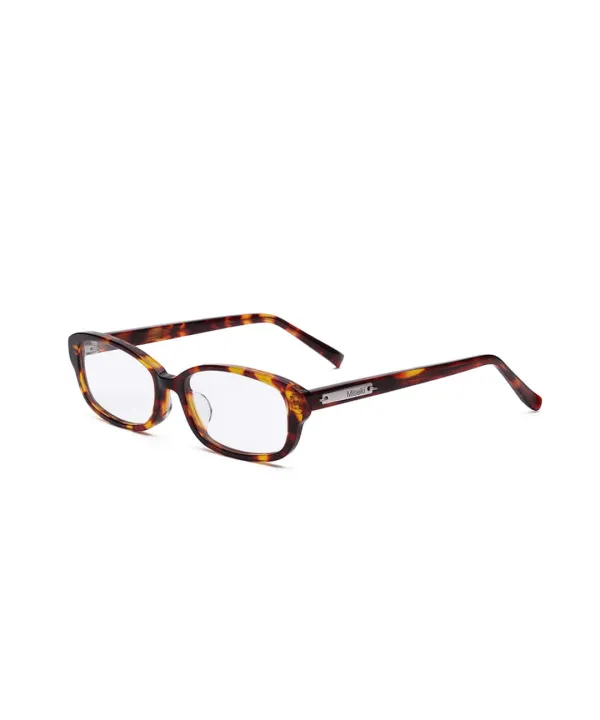 MM2 silver logo round square eyewear TORTOISE / ANTI-BLUE LIGHT