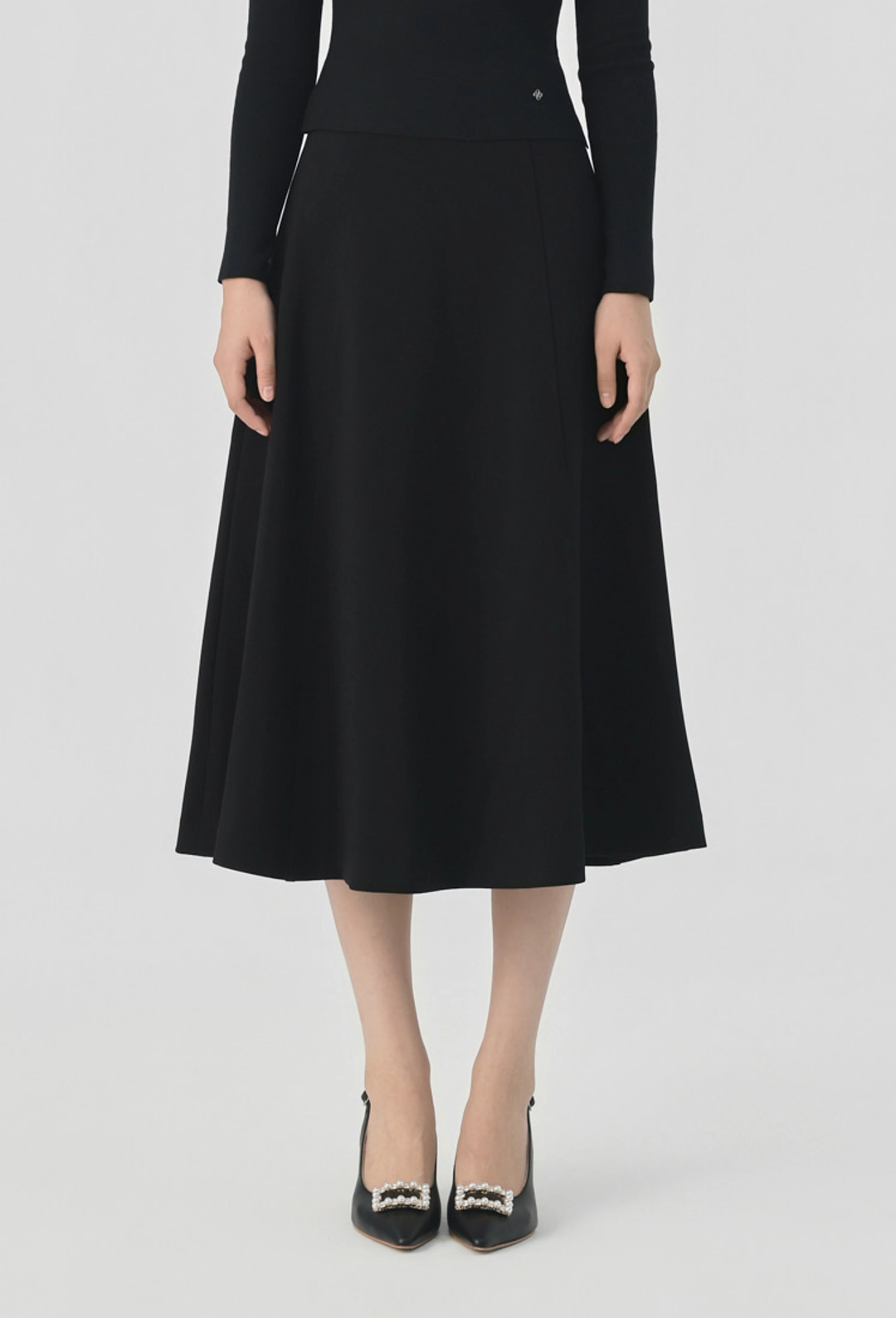 그레이스유 Sienna Flare Skirt (Black) 상품 이미지 1