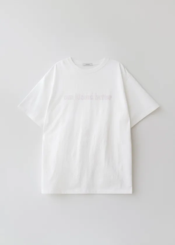 Sun kissed butter half tee (white)