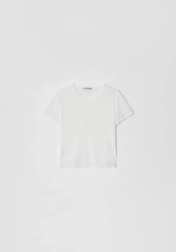 Seethrough half tee (Ivory)