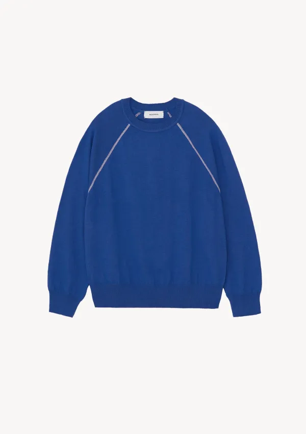 Summer Stitch Ted Raglan Knit in Blue