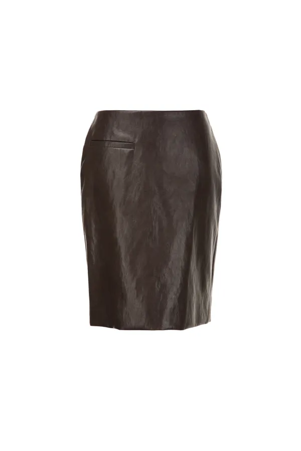 Low-rise Pencil Skirt, Brown