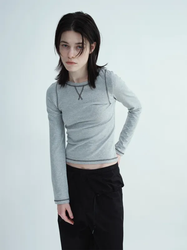 Soft Long Sleeve T-Shirt [Melange Gray]