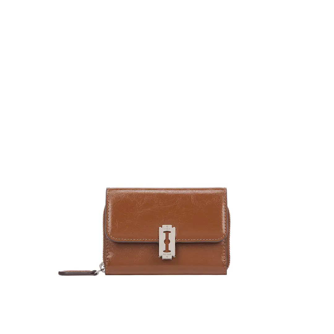 분크 [아울렛] [RENEWAL] Perfec Essence Zipper Card Wallet (퍼펙 에센스 지퍼 카드지갑) Camel 상품 이미지 1