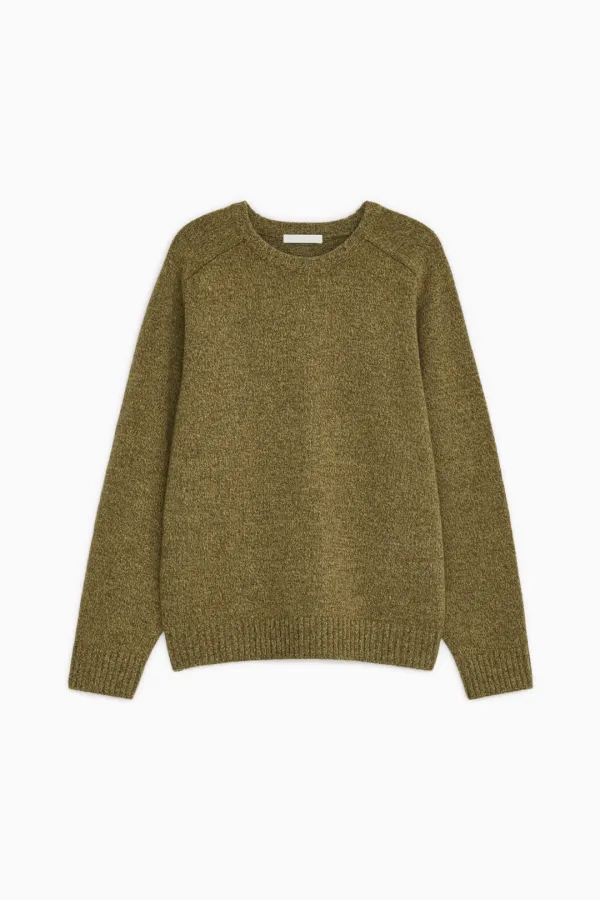[10/6 SOON] MULTICOLOR WOOL RAGLAN OVERSIZED KNIT, MUSTARD
