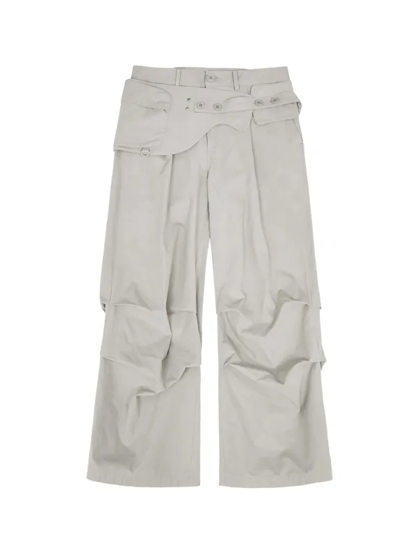WASHED BELT BAG PANTS [LIGHT GREY]